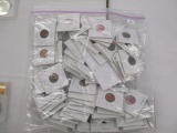 US Wheat cents teens-50's in 2x2 flips very nice mix 133 coins