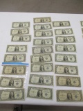 US Currency series 1935 $1.00 silver certificates, 25 bills