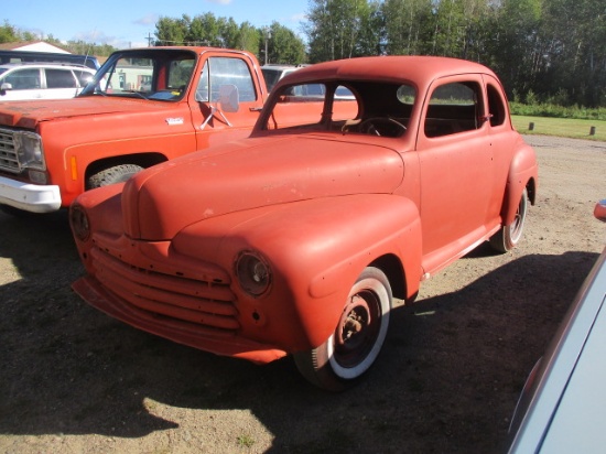 1948 Ford Coupe w/1953 Mercury flathead V8, engine turns over, new ring pins, new exhaust, new break