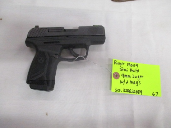 Ruger Max 9 semi auto 9MM Luger w/2 Mags ser. 350022089