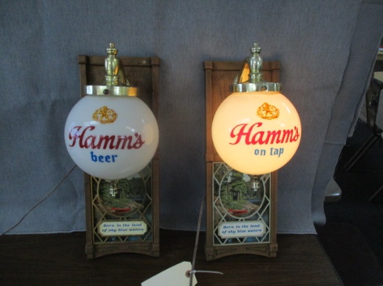 Hamm's Beer Lighted Advertsing Globes