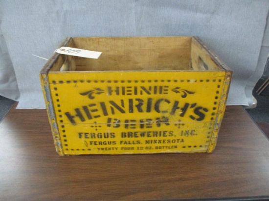Heinrichs Wooden Beer Case Fergus Falls Minnesota