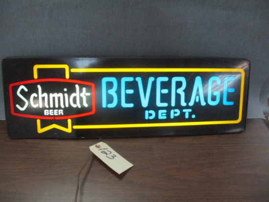 Schmidt's Beer Lighted Advertising Sign