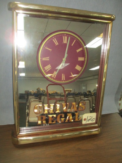 Chivas Regal Advertising Mirror and Clock