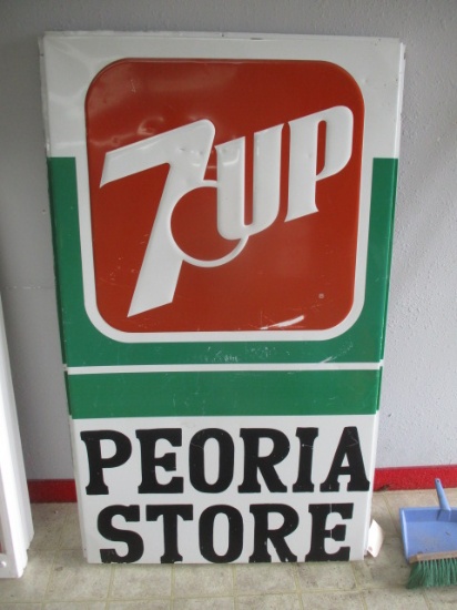 7 UP Advertising Embossed Metal Sign