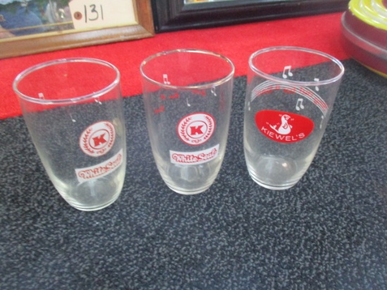 Kiewel's White Seal Beer Glasses Little Falls Minnesota
