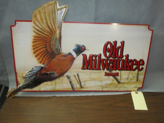 Old Milwaukee Beer Metal Embossed Sign