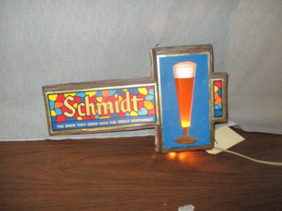 Schmidt Beer Lighted Sign