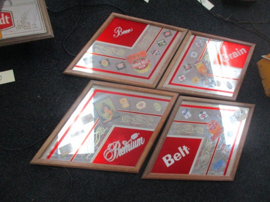 Grain Belt Advertising Mirror- 4 in total