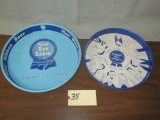 Pabst Blue Ribbon Beer Metal Serving Trays