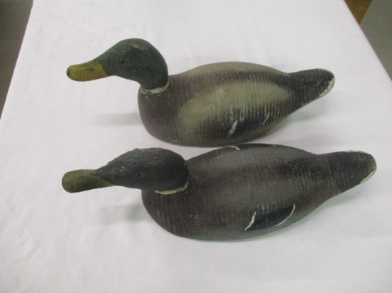 Cumbust Decoy Co Pascagola Mississippi- 2 Drake Mallards