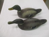 Cumbust Decoy Co Pascagola Mississippi- 2 Drake Mallards