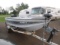 1988 Crestliner 17 FT fishing boat w/ 70 HP Mercury OB motor on good trailer