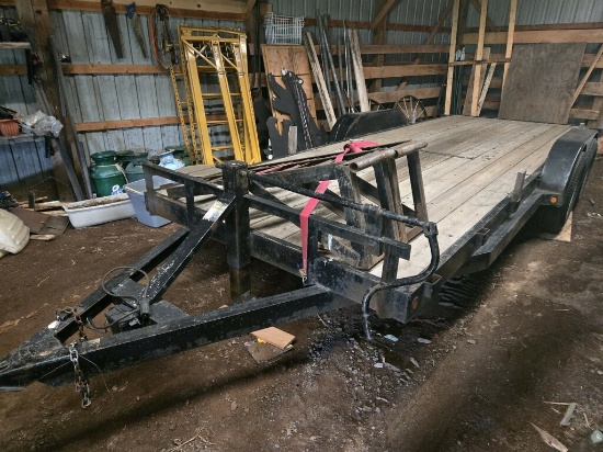 2007 ABUT 20 FT tandem axle equipment trailer 12,000 LB w/ramps