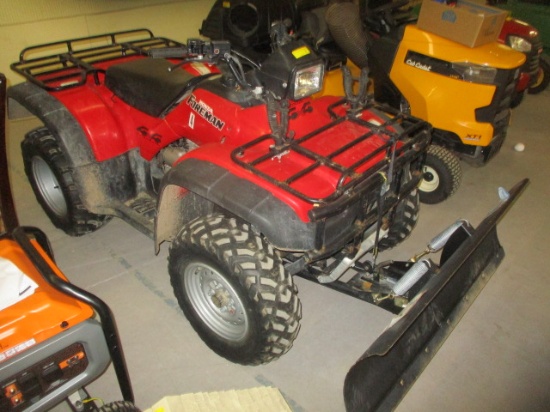 2003 Honda Foreman 4 wheeler, 4WD w/plow, 3472 miles