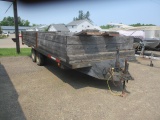 Industrial tandem axle trailer 7x20’ with wood side rails & ramps