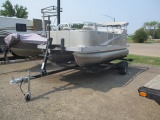 2022 Forester fisherman 14 FT pontoon w/ 30 HP Honda OB motor