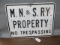 M.N. & S. RY. Embossed No Trepassing Metal Sign - 24