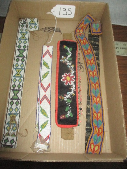Native American Beaded Belt & Headbands