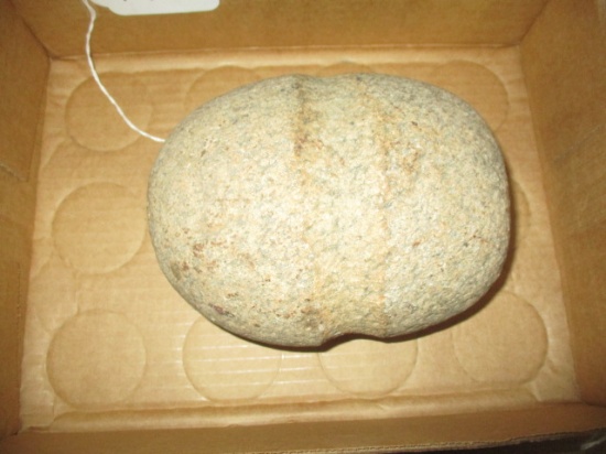 Native American Hammerstone Artifact - 7" x 5"