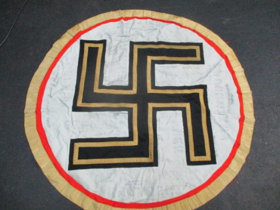 WWII German Nazi Captured Flag - 42" diameter