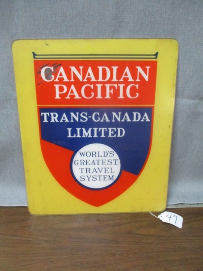 Canadian Pacific Trans Canada Limited - World's Greatest Travel System - Poly Sign - 17" x 20"