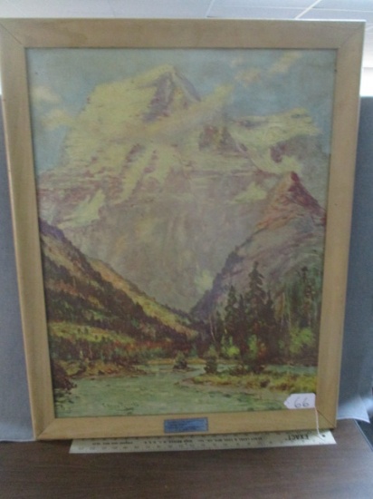 Monarch of the Canadian Rockies -  Framed Print for Canadian National Railways - By G. Horne Russell
