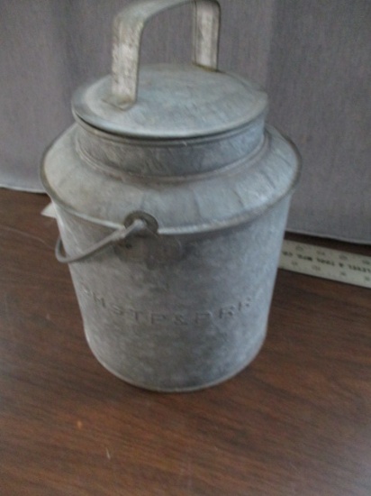 CMSTP & PRB Galvanized Railroad can - 8" x 12" H