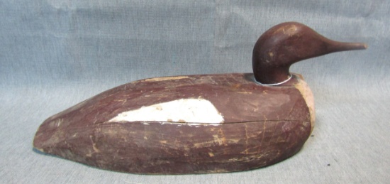 Folk Art Merganser Duck Decoy