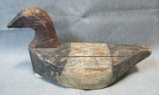 Folk Art Canvasback Duck Decoy