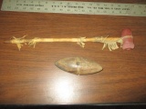 Native American Ojibew Peace Pipe & War Hammers