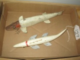 2- MN Wood Fish Decoys - 12