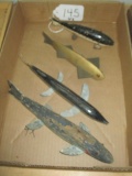 4- MN Wood Fish Decoys - 9.5