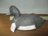 Blue Bill Wood Duck Decoy - Glass Eyes - 14