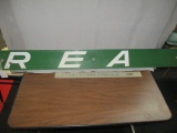REA Porcelain Railroad Sign 52