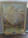 Monarch of the Canadian Rockies -  Framed Print for Canadian National Railways - By G. Horne Russell