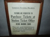 Canadian National Railways - Purchase Tickets Sign - 10