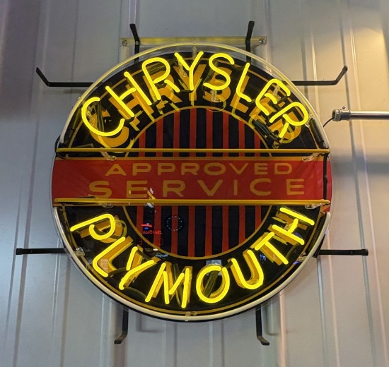Chrysler Plymouth Authorized Service Neon Sign