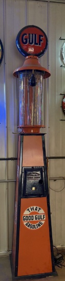 That Good Gulf visible gas pump, Hayes Equipment, Wichita Kansas ser. 6344