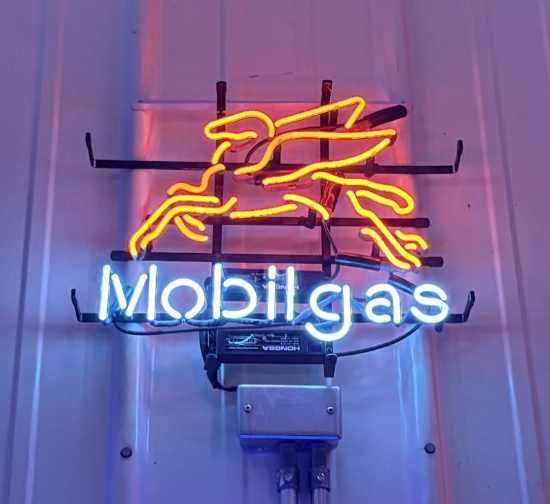 Pegasus Mobilgas Neon Sign