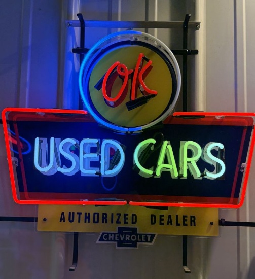 OK Used Cars Neon Sign