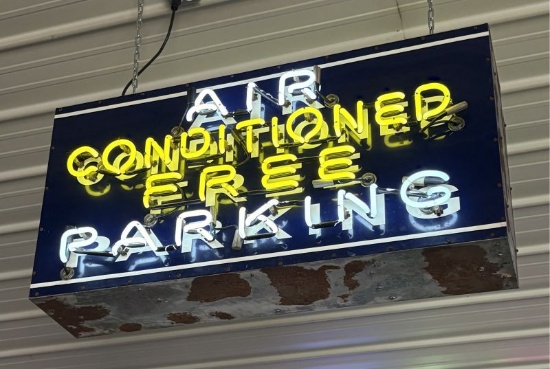 Air Conditioned Free Parking Neon Sign