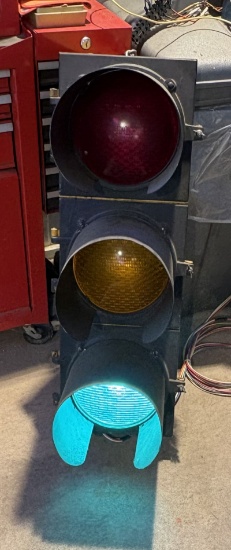 Vintage Eagle traffic control system, 3 gang traffic signal
