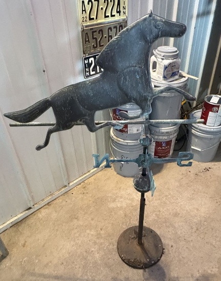 Vintage Copper running horse weathervane