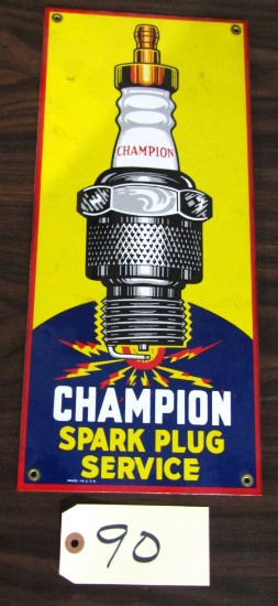 Champion Spark Plug Service porcelain Enamel Sign