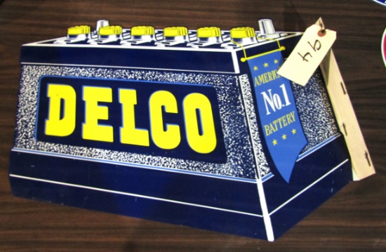 Delco Battery Flange Sign