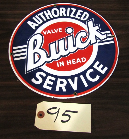 Authorized Buick Service Porcelain Sign