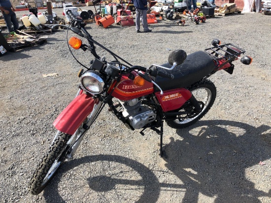 1980 Honda XL185S Motorcycle - Drug Seizure