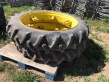 (2) 9.5x36 Tractor Rear Tires on Rims