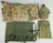 4pcs-WWII USMC Poncho-Canteen-Invasion Flotation Bladder-Thompson Clip Pouch